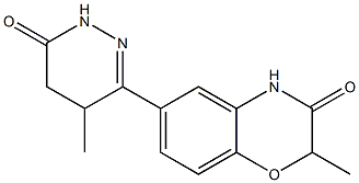 6-[(1,4,5,6-Tetrahydro-4-methyl-6-oxopyridazin)-3-yl]-2-methyl-4H-1,4-benzoxazin-3(2H)-one Struktur