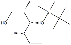 (2S,3R,4S)-3-(tert-Butyldimethylsilyloxy)-2,4-dimethyl-1-hexanol Struktur