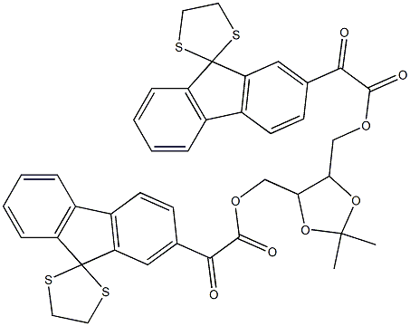 2,2'-[[[4S,5S,(-)]-2,2-Dimethyl-1,3-dioxolane]-4,5-diylbismethylenebisoxybiscarbonyl]bis[9,9-(ethylenebisthio)-9H-fluorene] Struktur