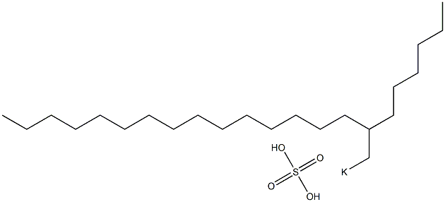 Sulfuric acid 2-hexylheptadecyl=potassium salt Struktur