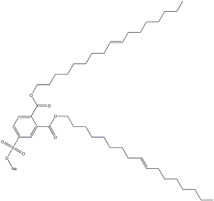 4-(Sodiosulfo)phthalic acid di(9-heptadecenyl) ester Struktur