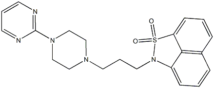 2-[3-[4-(2-Pyrimidinyl)-1-piperazinyl]propyl]-2H-naphth[1,8-cd]isothiazole 1,1-dioxide Struktur