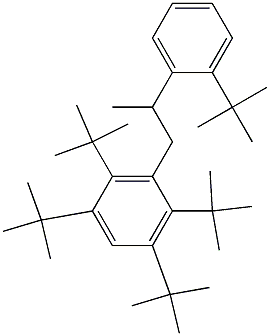 1-(2,3,5,6-Tetra-tert-butylphenyl)-2-(2-tert-butylphenyl)propane Struktur