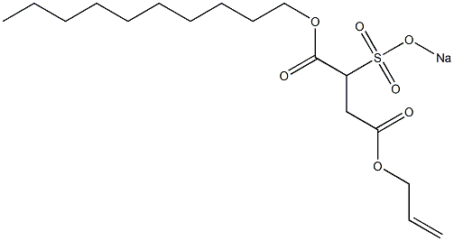 2-(Sodiosulfo)succinic acid 1-decyl 4-(2-propenyl) ester Struktur