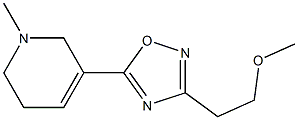 3-(2-Methoxyethyl)-5-[(1,2,5,6-tetrahydro-1-methylpyridin)-3-yl]-1,2,4-oxadiazole Struktur