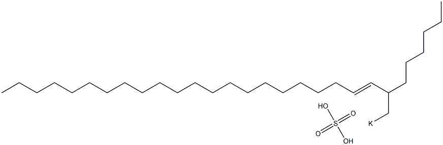 Sulfuric acid 2-hexyl-3-tetracosenyl=potassium ester salt Struktur