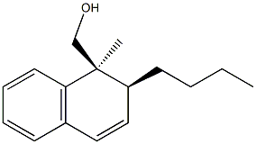 (1S,2S)-1-Methyl-2-butyl-1,2-dihydronaphthalene-1-methanol Struktur