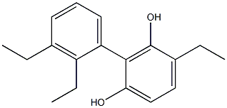 4-Ethyl-2-(2,3-diethylphenyl)benzene-1,3-diol Struktur