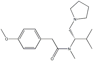 2-(4-Methoxyphenyl)-N-methyl-N-[(S)-2-methyl-1-(1-pyrrolidinylmethyl)propyl]acetamide Struktur