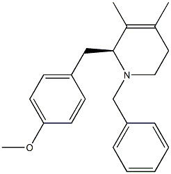 (2S)-1,2,5,6-Tetrahydro-2-[(4-methoxyphenyl)methyl]-3,4-dimethyl-1-(phenylmethyl)pyridine Struktur