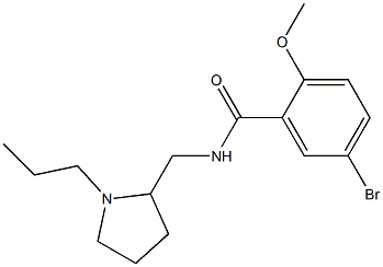 N-[(1-Propyl-2-pyrrolidinyl)methyl]-2-methoxy-5-bromobenzamide Struktur