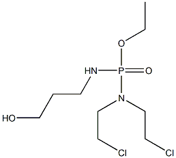 N,N-Bis(2-chloroethyl)-N'-(3-hydroxypropyl)diamidophosphoric acid ethyl ester Struktur