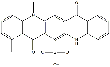 5,7,12,14-Tetrahydro-8,12-dimethyl-7,14-dioxoquino[2,3-b]acridine-6-sulfonic acid Struktur