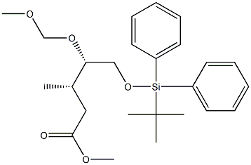 (3S,4S)-5-[(tert-Butyldiphenylsilyl)oxy]-4-(methoxymethoxy)-3-methylpentanoic acid methyl ester Struktur