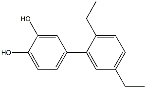 4-(2,5-Diethylphenyl)benzene-1,2-diol Struktur