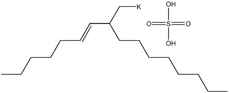 Sulfuric acid 2-(1-heptenyl)decyl=potassium ester salt Struktur