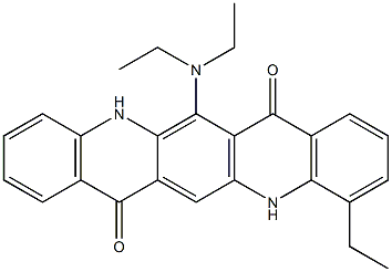 6-(Diethylamino)-11-ethyl-5,12-dihydroquino[2,3-b]acridine-7,14-dione Struktur