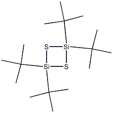 2,2,4,4-Tetrakis(1,1-dimethylethyl)-1,3-dithia-2,4-disilacyclobutane Struktur