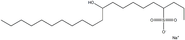 10-Hydroxyhenicosane-4-sulfonic acid sodium salt Struktur