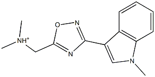 N,N-Dimethyl-[3-(1-methyl-1H-indol-3-yl)-1,2,4-oxadiazol-5-yl]methanaminium Struktur