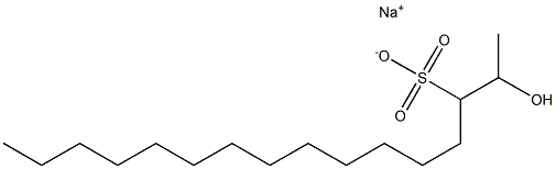 2-Hydroxyhexadecane-3-sulfonic acid sodium salt Struktur