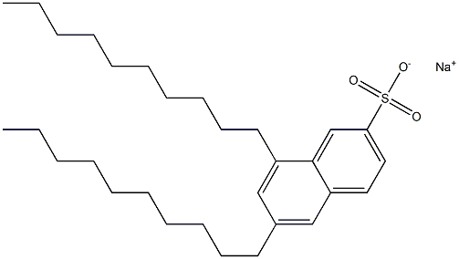 6,8-Didecyl-2-naphthalenesulfonic acid sodium salt Struktur