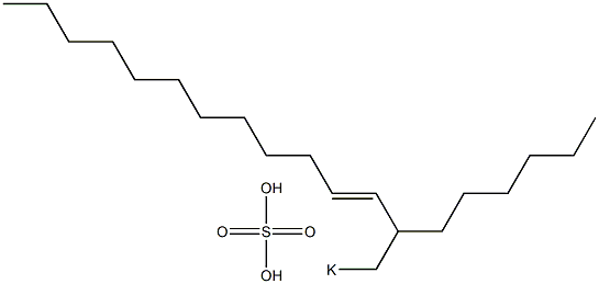 Sulfuric acid 2-hexyl-3-tetradecenyl=potassium ester salt Struktur