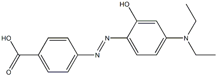 4-[2-Hydroxy-4-(diethylamino)phenylazo]benzoic acid Struktur