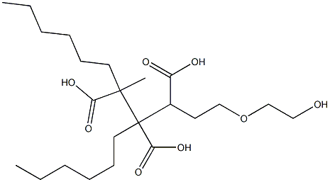 Butane-1,2,3-tricarboxylic acid 1-[2-(2-hydroxyethoxy)ethyl]2,3-dihexyl ester Struktur