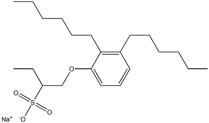 1-(2,3-Dihexylphenoxy)butane-2-sulfonic acid sodium salt Struktur