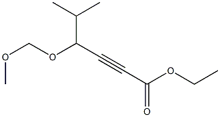 4-Methoxymethoxy-5-methyl-2-hexynoic acid ethyl ester Struktur