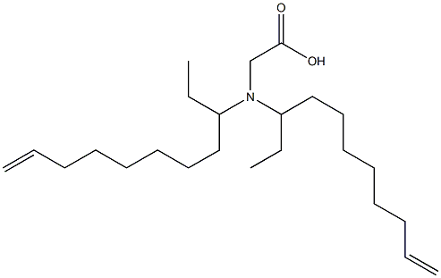 N,N-Di(10-undecen-3-yl)aminoacetic acid Struktur