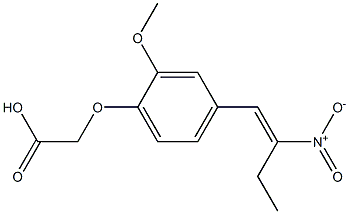 [2-Methoxy-4-(2-ethyl-2-nitroethenyl)phenoxy]acetic acid Struktur