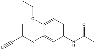 3'-(1-Cyanoethylamino)-4'-ethoxyacetanilide Struktur