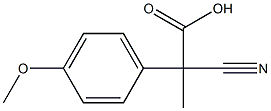 2-Cyano-2-(4-methoxyphenyl)propionic acid Struktur