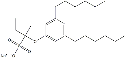 2-(3,5-Dihexylphenoxy)butane-2-sulfonic acid sodium salt Struktur