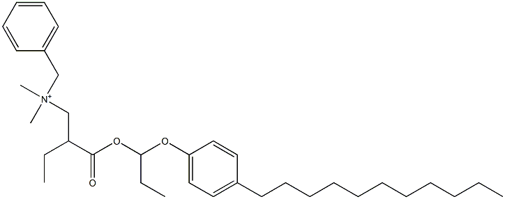 N,N-Dimethyl-N-benzyl-N-[2-[[1-(4-undecylphenyloxy)propyl]oxycarbonyl]butyl]aminium Struktur