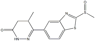 4,5-Dihydro-5-methyl-6-[2-[methylsulfinyl]benzothiazol-5-yl]pyridazin-3(2H)-one Struktur