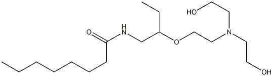 N-[2-[2-[Bis(2-hydroxyethyl)amino]ethoxy]butyl]octanamide Struktur