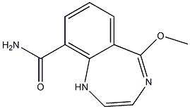 5-Methoxy-1H-1,4-benzodiazepine-9-carboxamide Struktur