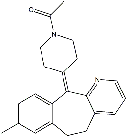 5,6-Dihydro-11-(1-acetyl-4-piperidinylidene)-8-methyl-11H-benzo[5,6]cyclohepta[1,2-b]pyridine Struktur