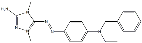 3-Amino-5-[p-(N-ethylbenzylamino)phenylazo]-1,4-dimethyl-4H-1,2,4-triazol-1-ium Struktur