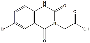 1,2,3,4-Tetrahydro-6-bromo-2,4-dioxoquinazoline-3-acetic acid Struktur