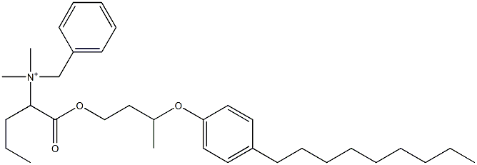 N,N-Dimethyl-N-benzyl-N-[1-[[3-(4-nonylphenyloxy)butyl]oxycarbonyl]butyl]aminium Struktur