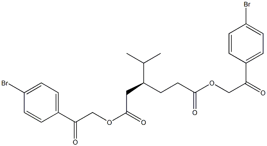 [S,(-)]-3-Isopropylhexanedioic acid bis[2-(p-bromophenyl)-2-oxoethyl] ester Struktur