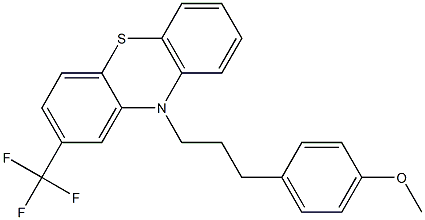 10-[3-(4-Methoxyphenyl)propyl]-2-(trifluoromethyl)-10H-phenothiazine Struktur