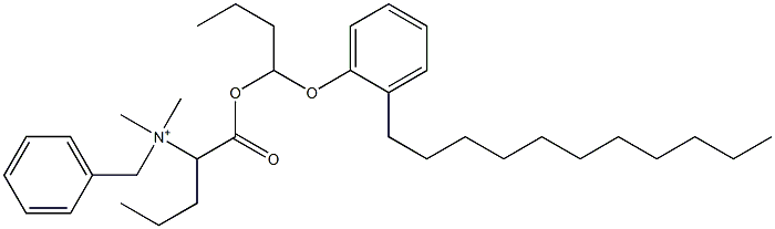 N,N-Dimethyl-N-benzyl-N-[1-[[1-(2-undecylphenyloxy)butyl]oxycarbonyl]butyl]aminium Struktur