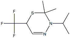 3,6-Dihydro-3-isopropyl-2,2-dimethyl-6-trifluoromethyl-2H-1,3,4-thiadiazine Struktur