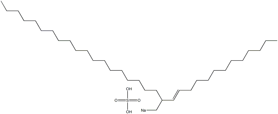 Sulfuric acid 2-(1-tridecenyl)henicosyl=sodium ester salt Struktur