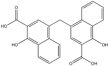 4,4'-Methylenebis(1-hydroxynaphthalene-2-carboxylic acid) Struktur